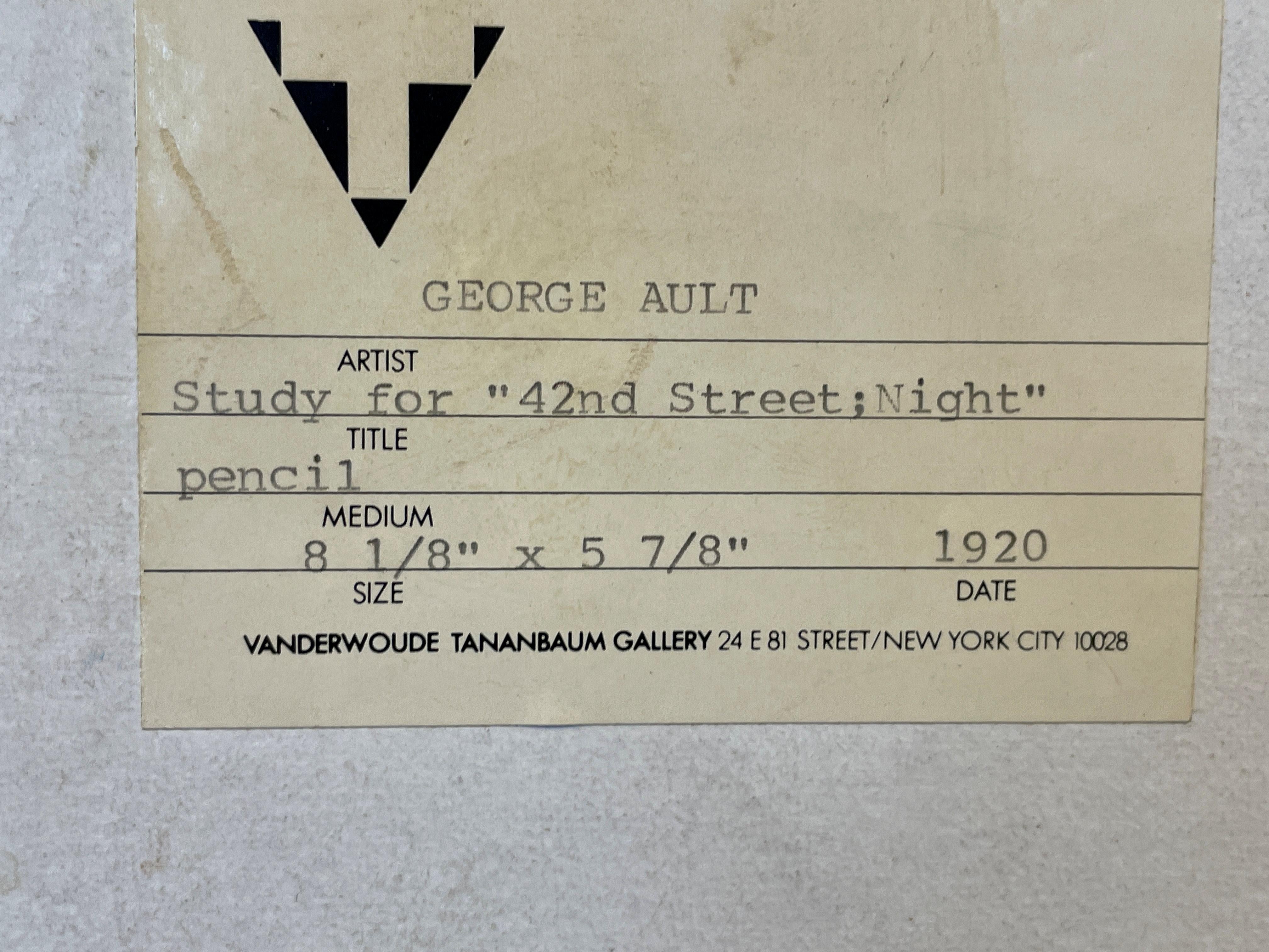 « 42nd Street from Bryant Park » (42nd Street de Bryant Park), George Ault, Cityscape, New York Precisionism 6