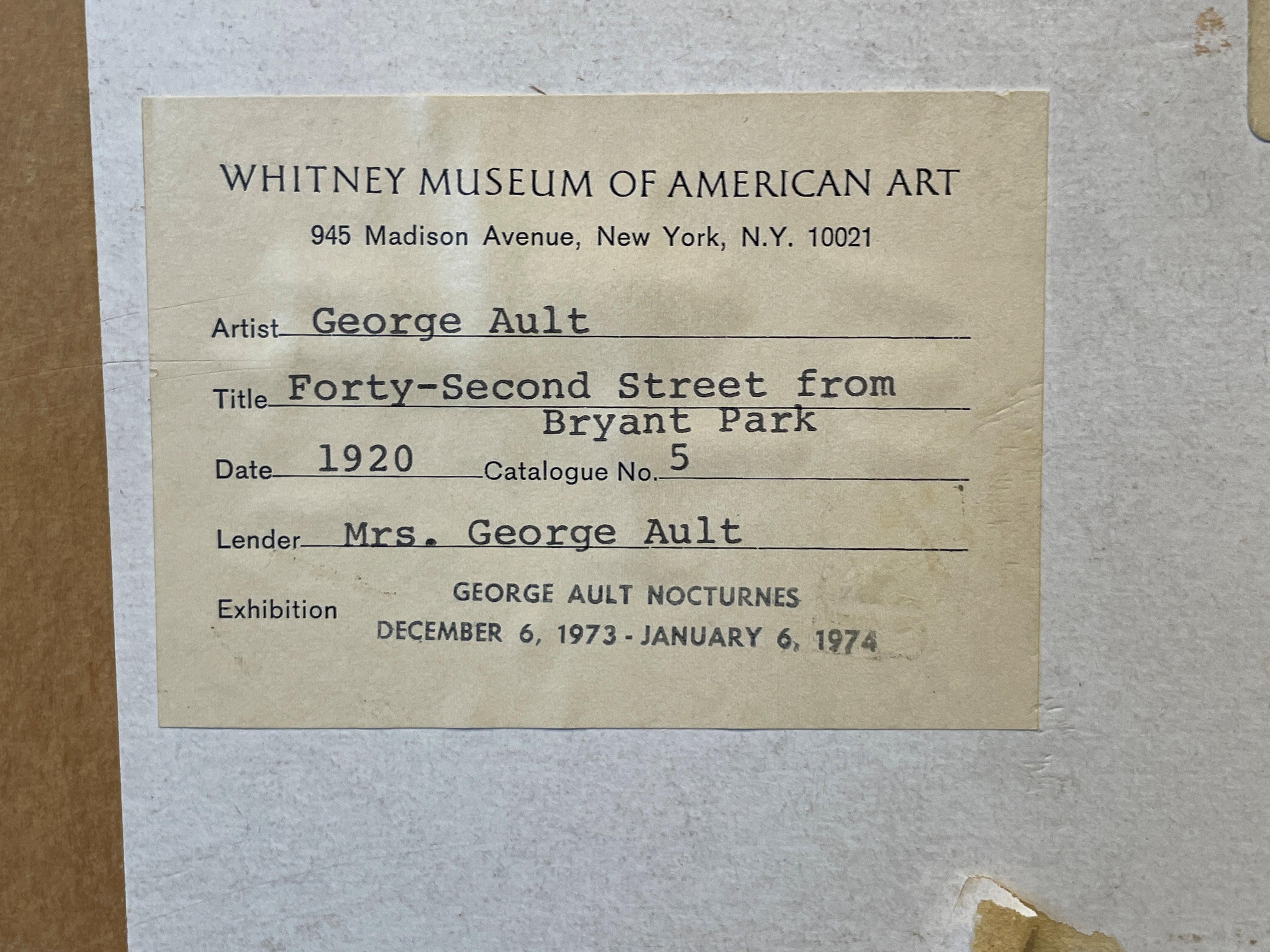 « 42nd Street from Bryant Park » (42nd Street de Bryant Park), George Ault, Cityscape, New York Precisionism 7