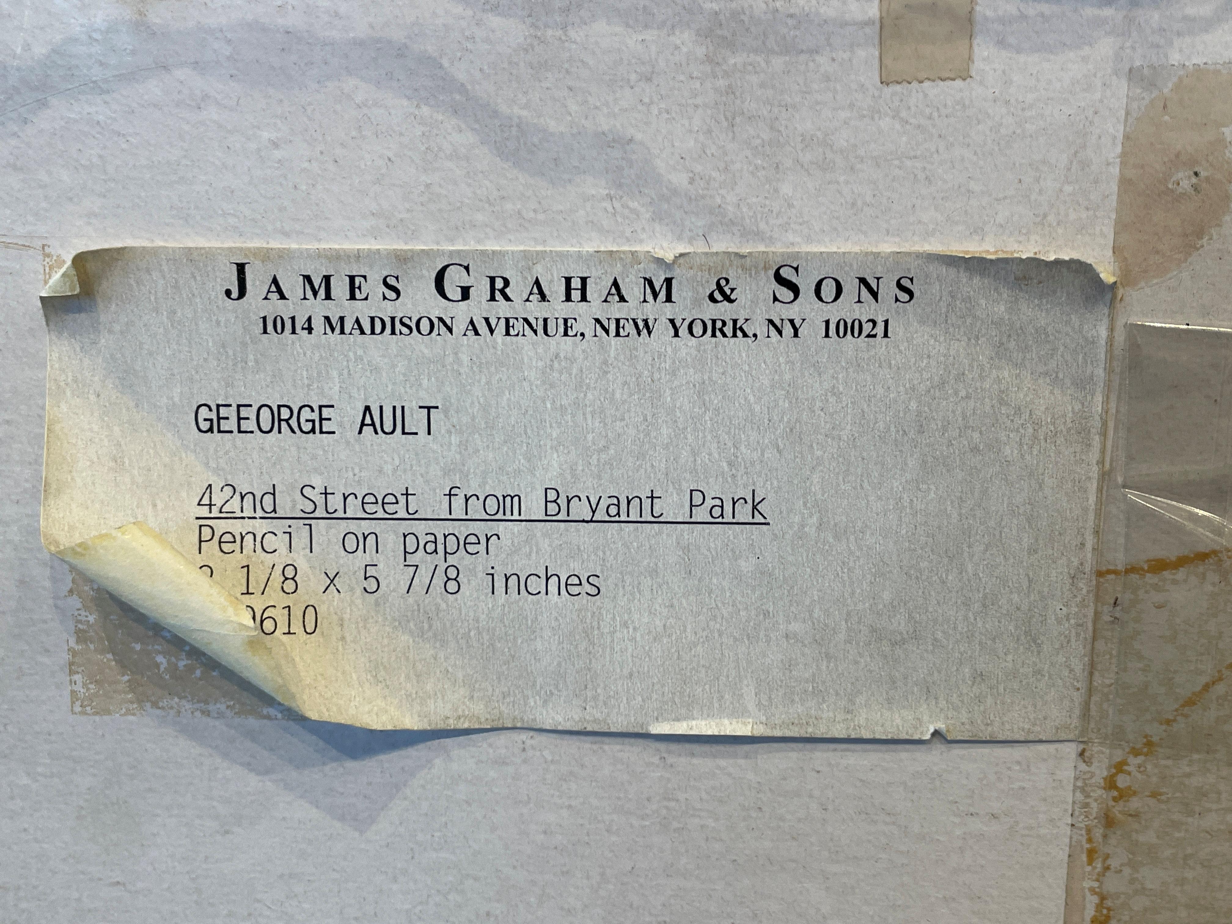 « 42nd Street from Bryant Park » (42nd Street de Bryant Park), George Ault, Cityscape, New York Precisionism 8