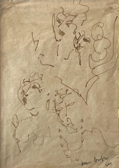 "Untitled" Jean Dubuffet Drawing, Mid-Century Sketch