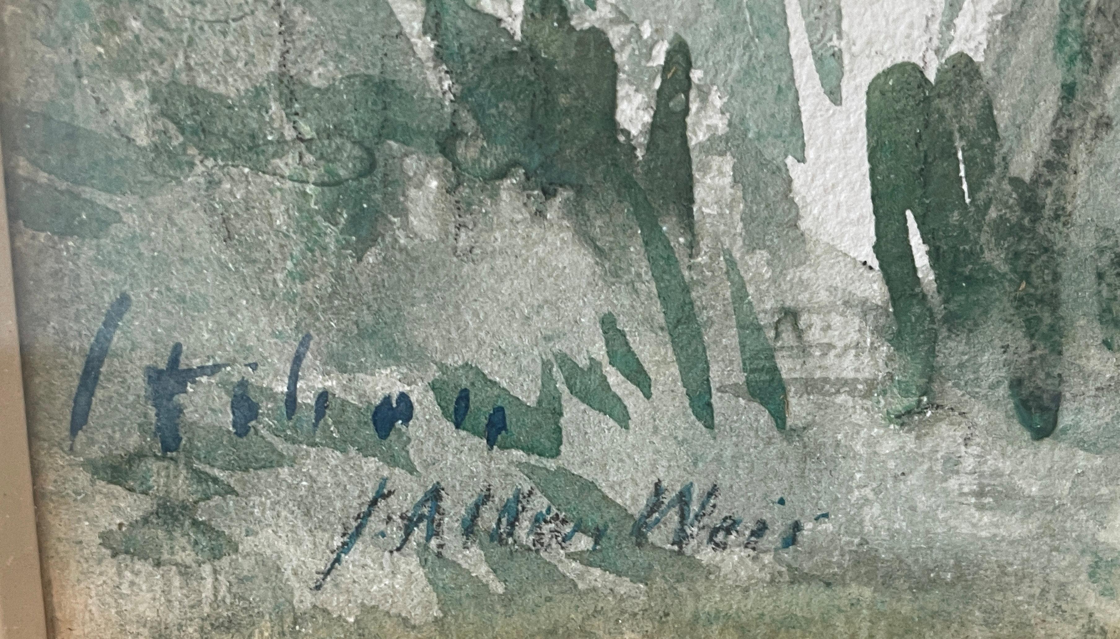 « River Landscape » Julian Alden Weir, impressionniste américain, scène du Connecticut en vente 2