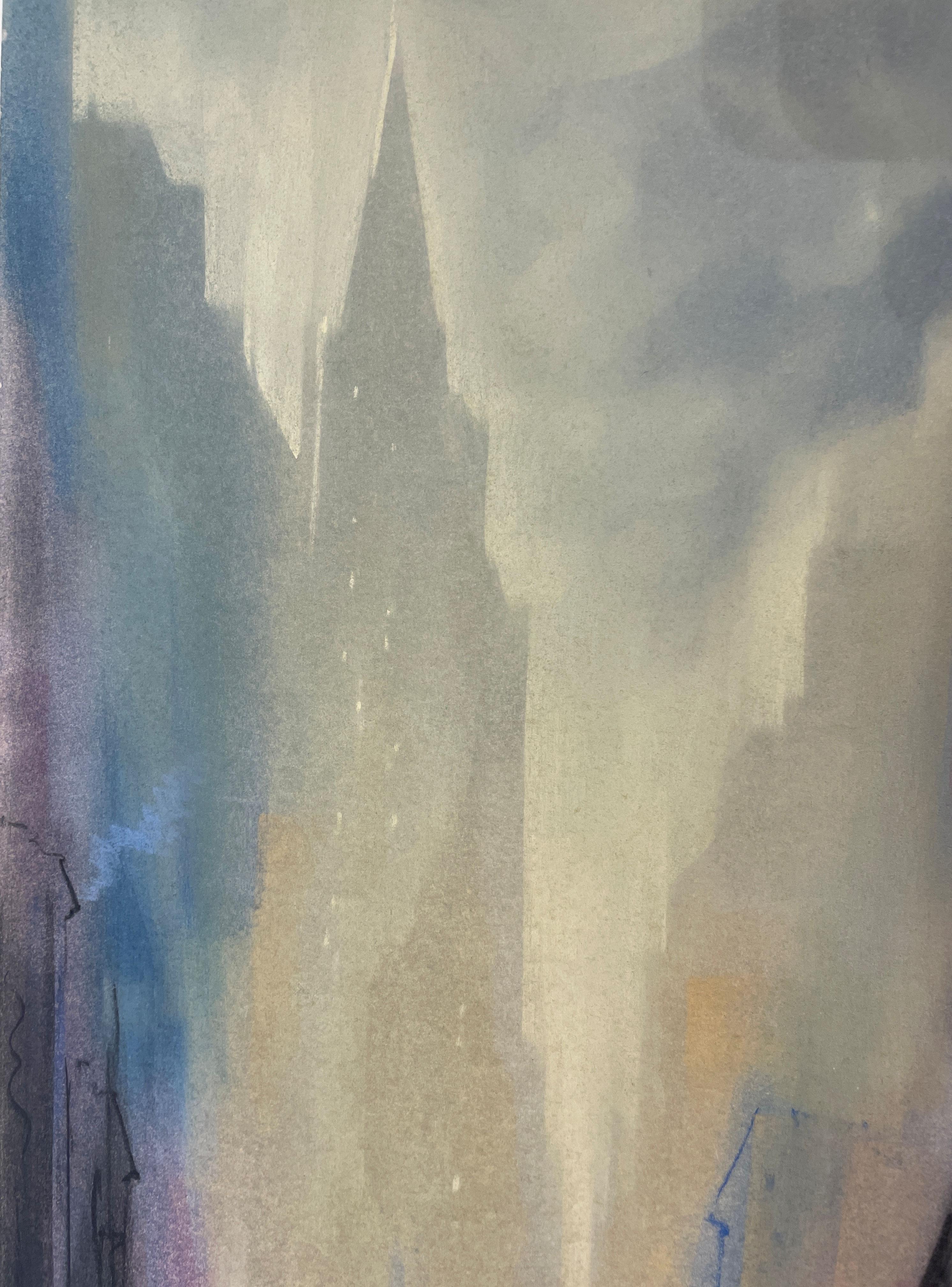 „Empire State Building“ Leon Dolice, New Yorker Straßenszene, Mid-Century im Angebot 3