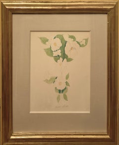 "Flowers" Joseph Stella, Vibrant Modernist Flower Composition on Paper