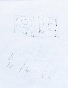 "19 Love" Robert Indiana, Pop Art, Arte moderna, Bianco e nero, Schizzo a pennarello