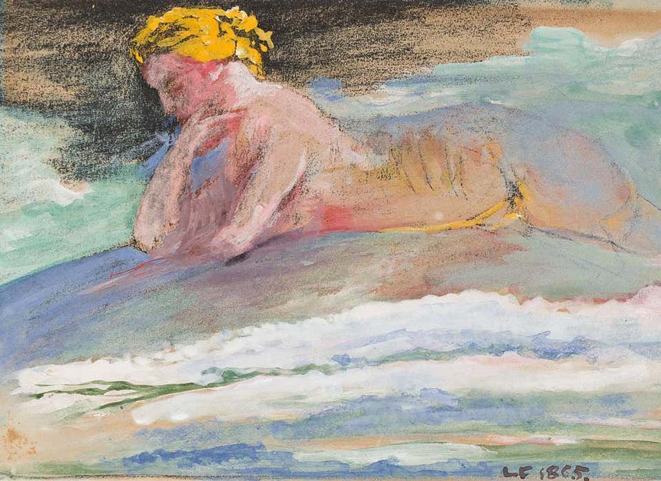 "The Sphynx is Weary, She Dreams o'er the World" John La Farge, American Artist