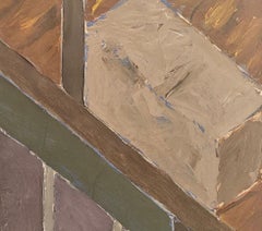 "Untitled" Mernet Larsen, Abstract, Hard-Edged, Shades of Purple, Dark Colors