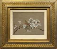 "Kirschblüte" Emily Cole, frühe amerikanische Künstlerin, Botanische Malerei