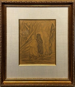 "Donne di Taos" Emil Bisttram, Modernista, Artista del New Mexico, Southwestern, Figure