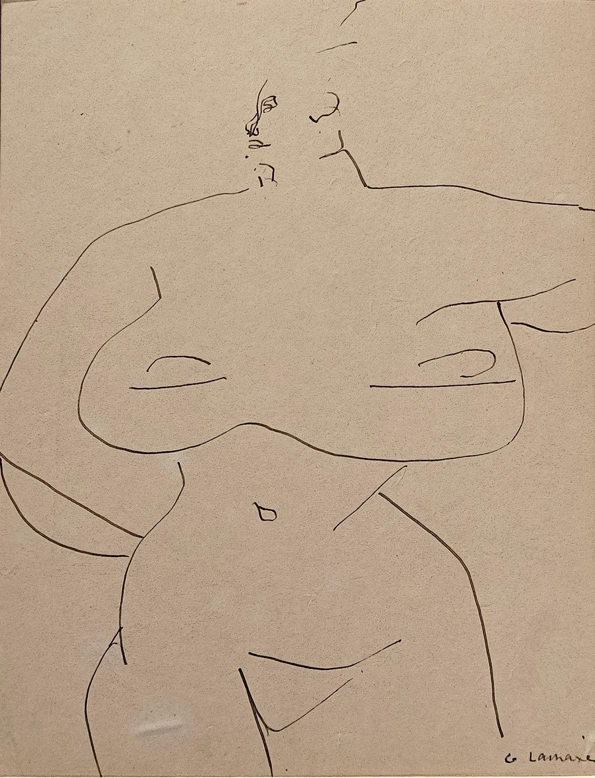"Figure" Gaston Lachaise, Modernist Female Nude, Black and White, Human Form