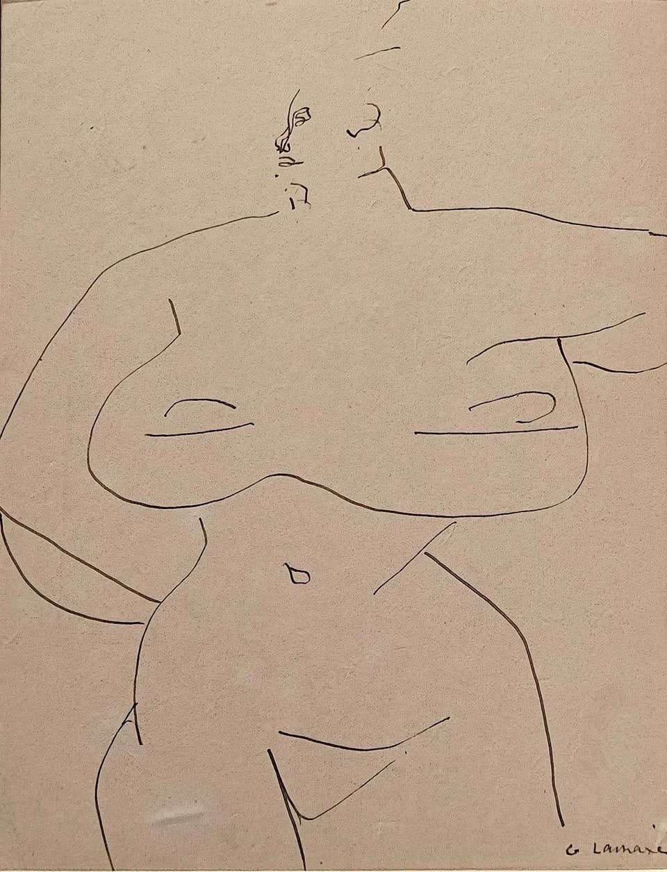 "Figure" Gaston Lachaise, Modernist Female Nude, Black and White, Human Form