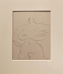 "Figure" Gaston Lachaise, Modernist Female Nude, Black and White, Human Form