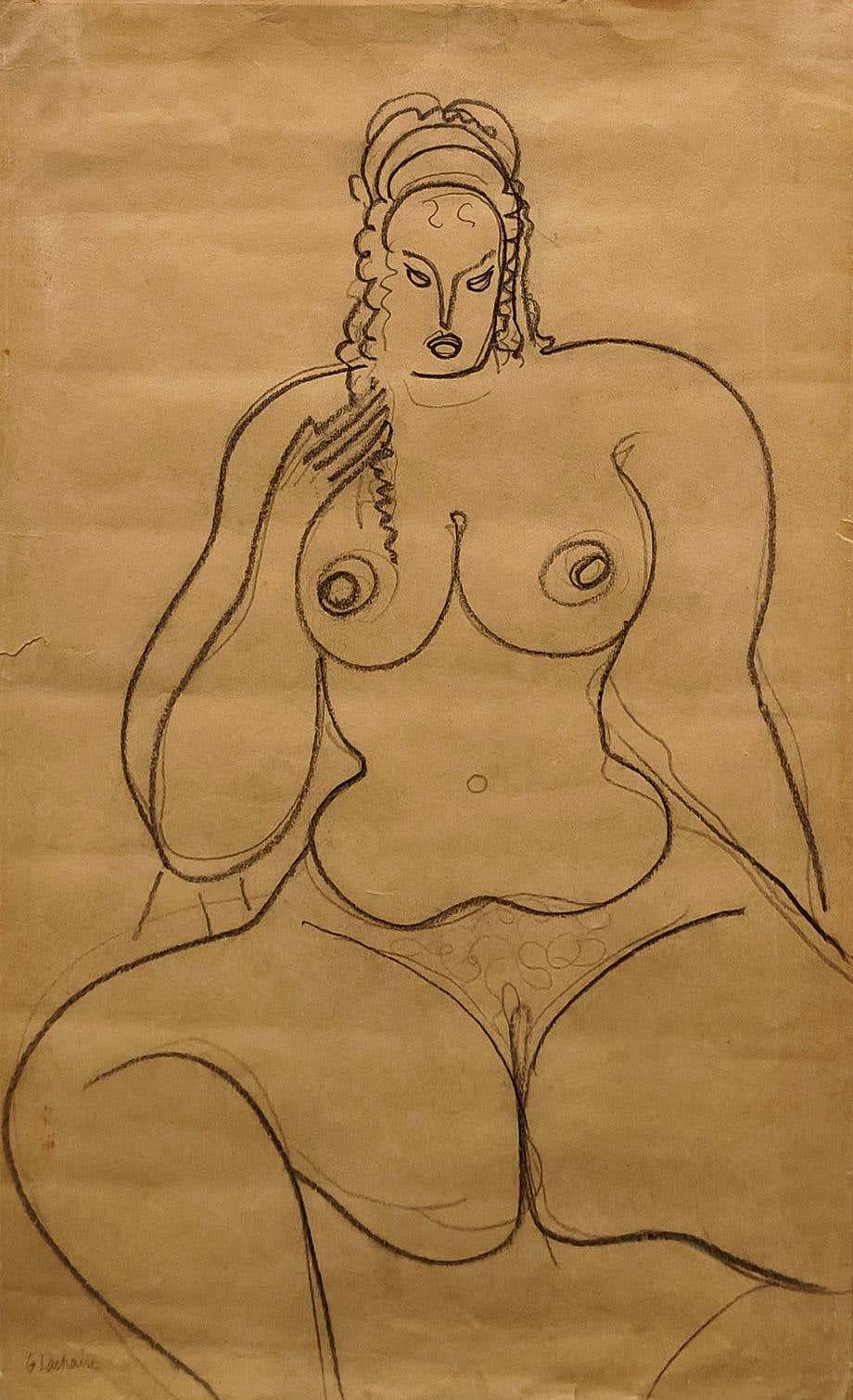 "Female Nude" Gaston Lachaise, Modernist, Sensuous Female Nude, Female Body