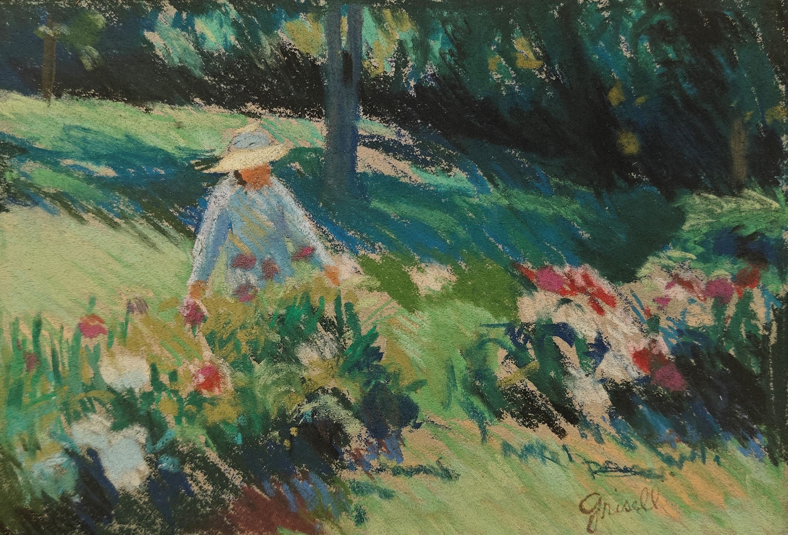 Susan Grisell
Gardening in the Country, circa 1990
Signed lower right
Pastel on paper
6 x 8 5/8 inches
11 3/8 x 16 inches mat


Following the guidance of her long-time teacher and mentor, the respected New England impressionist painter, Bernard