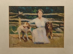 "Impressionist Beauties" Susan Grisell, Farm Life, Hunting Dogs, Sunlight