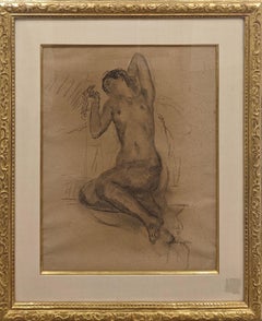 "Seated Nude" Henri Lebasque, Post-Impressionist, French, Female Body