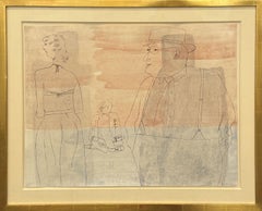 "Susana y los ancianos" Ben Shahn, realista social, escena bíblica, mediados de siglo