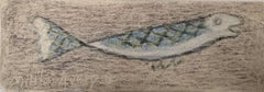 "Fish" Milton Avery, Mid-Century, Modernist Fish, Blue, Gray, Maine Artist