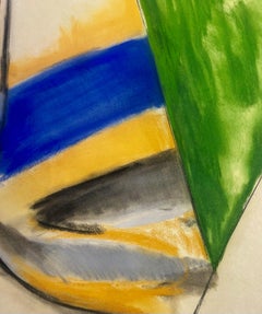 "Abstracción sin título" Michael Steiner, Abstracto, Azul, Verde, Amarillo, Brillante