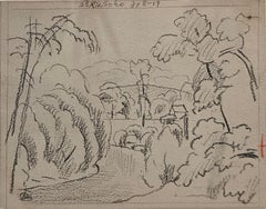 "Second River SoHo 8-19" Oscar Bluemner, Early Modernist, Country Landscape