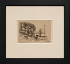 "The Hudson" Oscar Bluemner, Modernist Countryside Landscape, Early 20th Century
