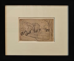 "Oaks Pond, E. from Canal Bank, Aug 7-20" Oscar Bluemner, Modernism, Barn