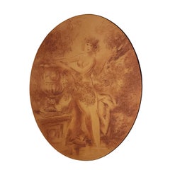 "Nude in Landscape" Everett Shinn, Pastoral, Female Nude, Arcadian, Classical