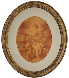 "Nude in Landscape" Everett Shinn, Pastoral, Female Nude, Arcadian, Classical