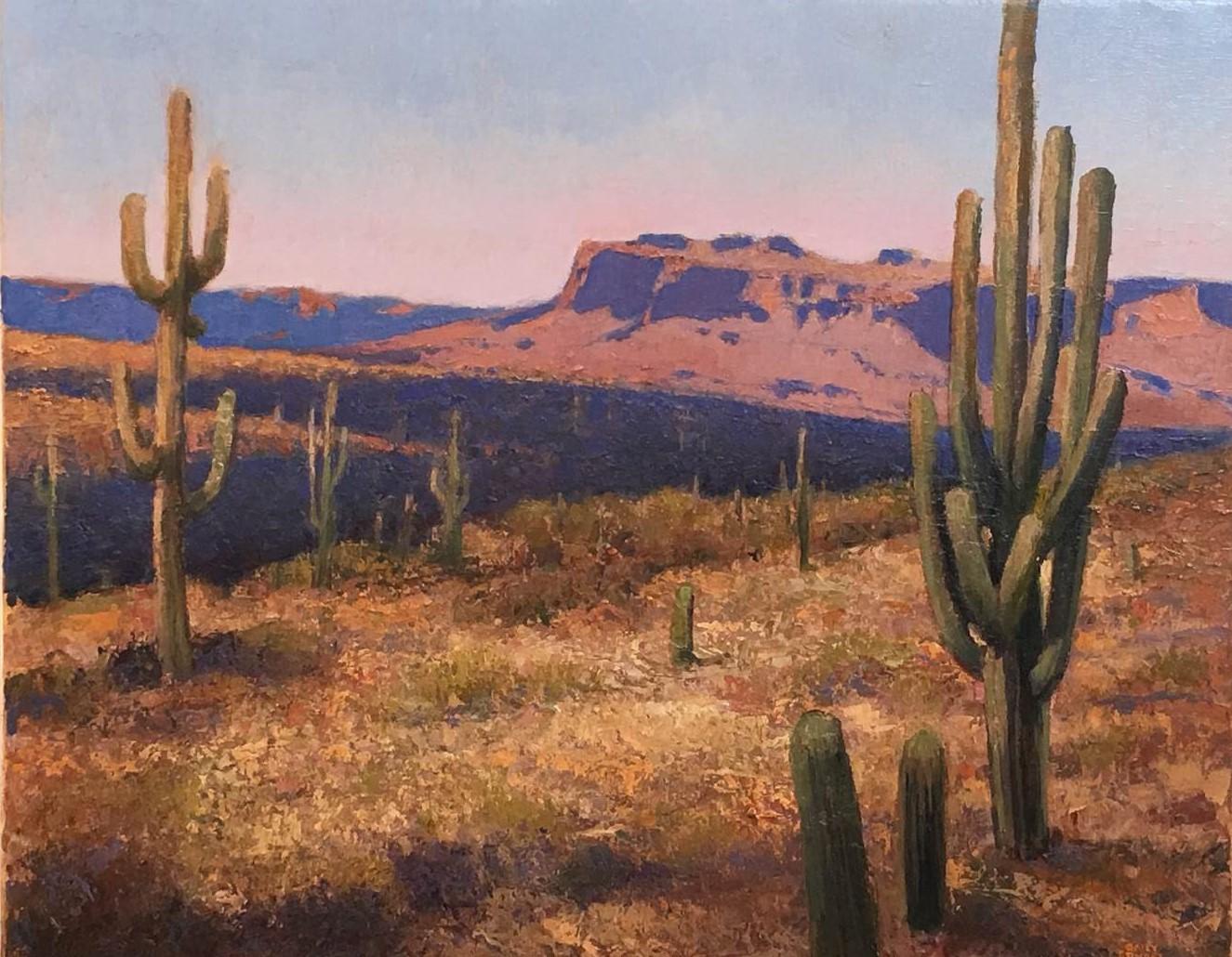 Gary Ernest Smith Landscape Painting - "Distant Mesa"