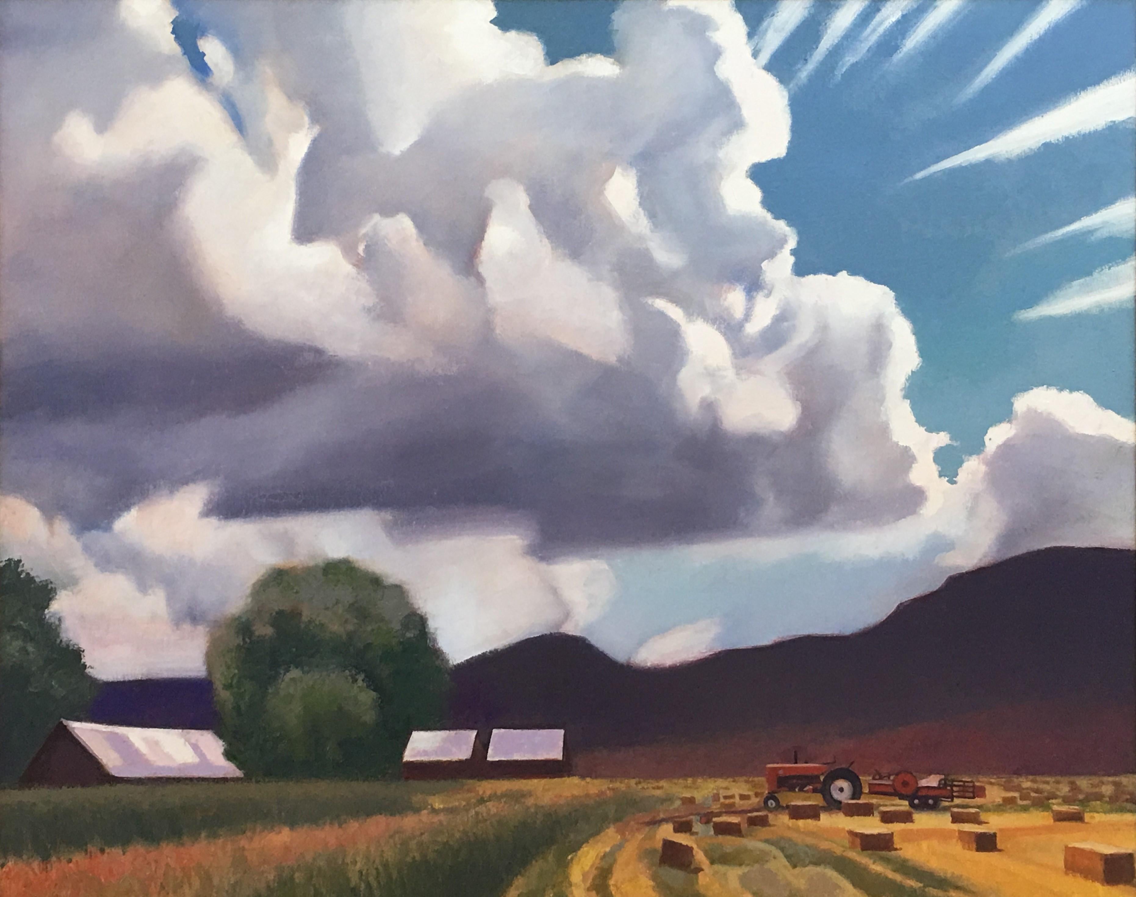 Gary Ernest Smith Landscape Painting - "Threatening Storm"