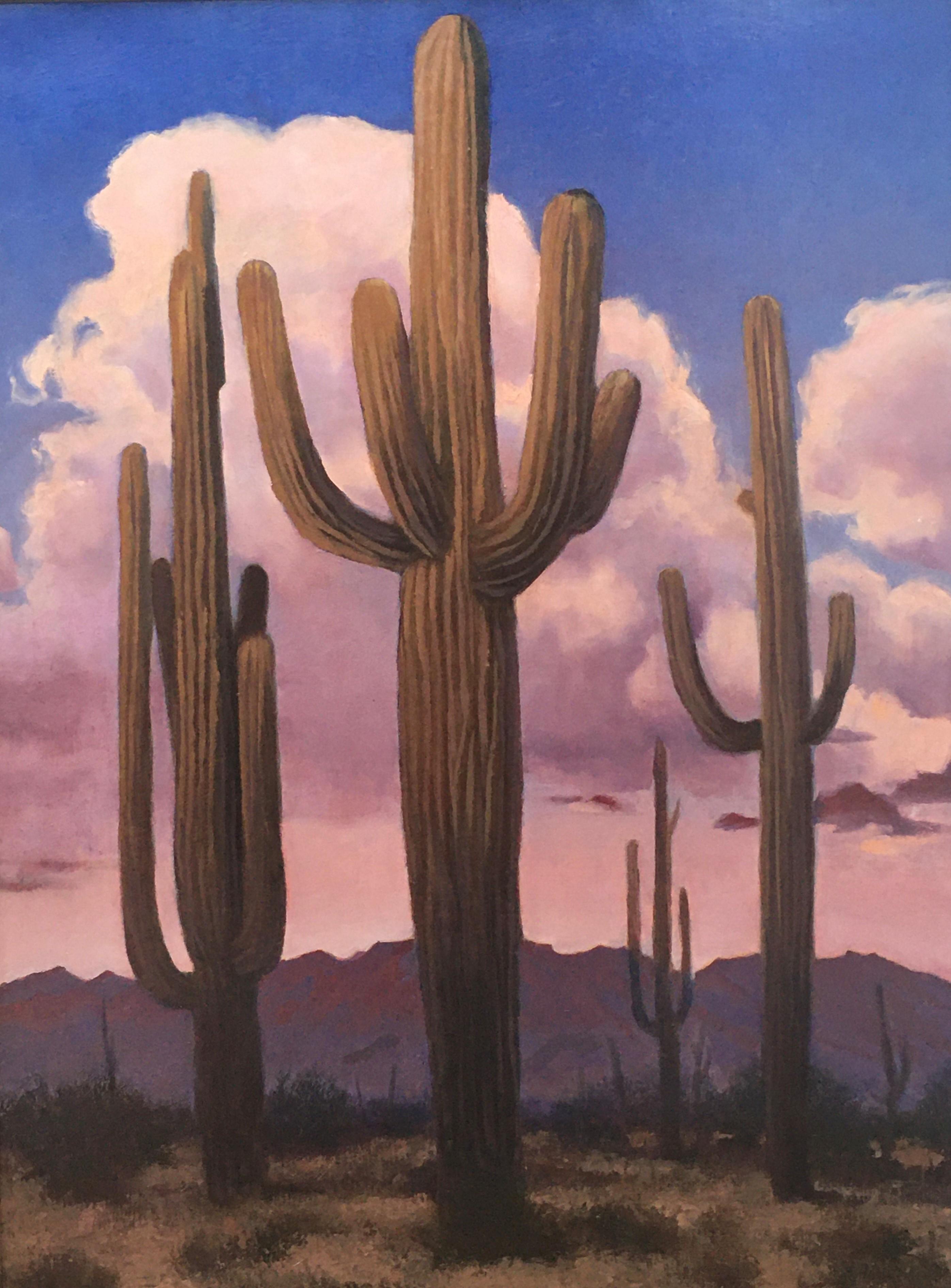 Gary Ernest Smith Landscape Painting - "Desert Evening"