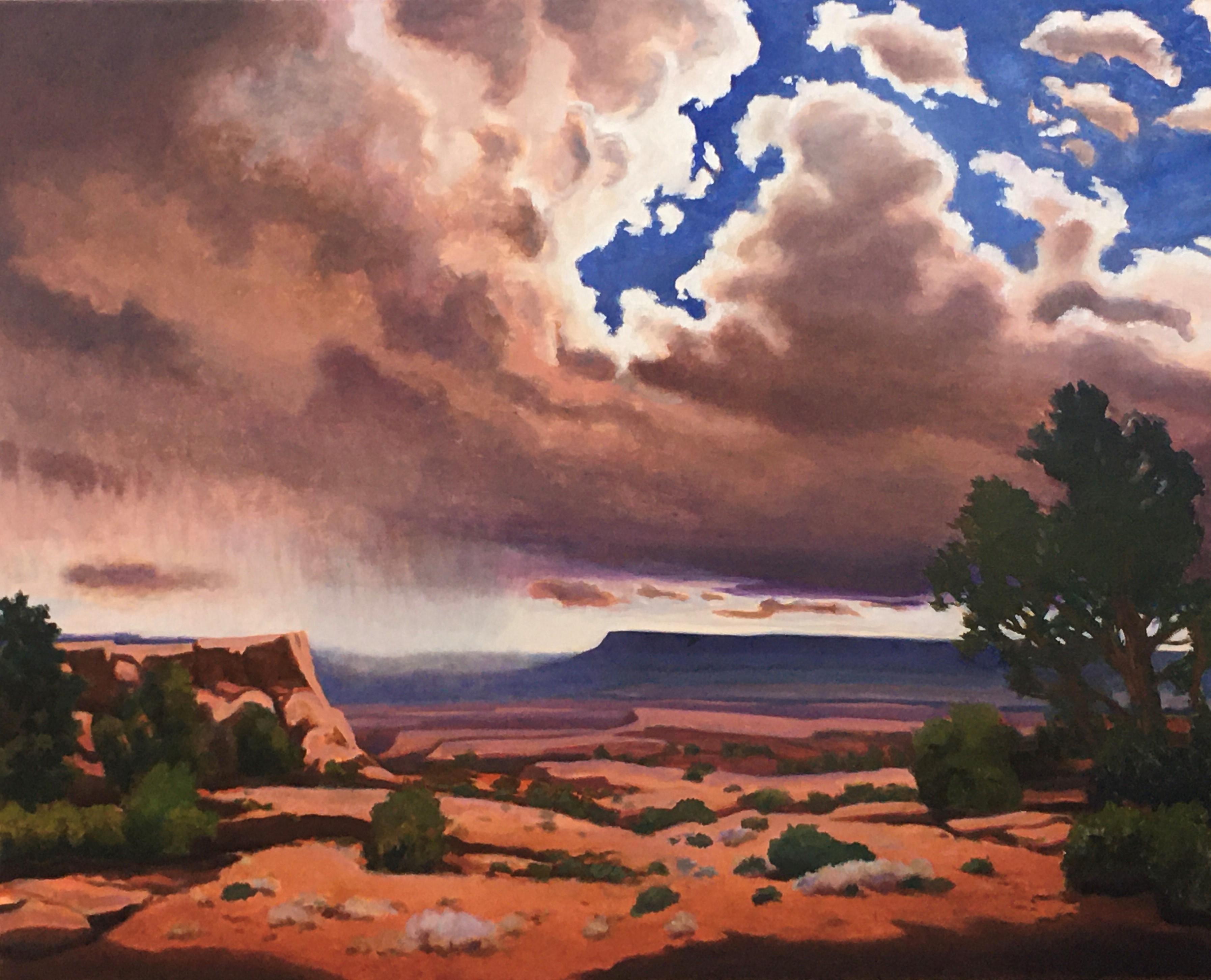 Gary Ernest Smith Landscape Painting - "Rolling Thunder"