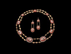 Micromosaic, Pearl, and 18k Gold Early 19th Century Necklace