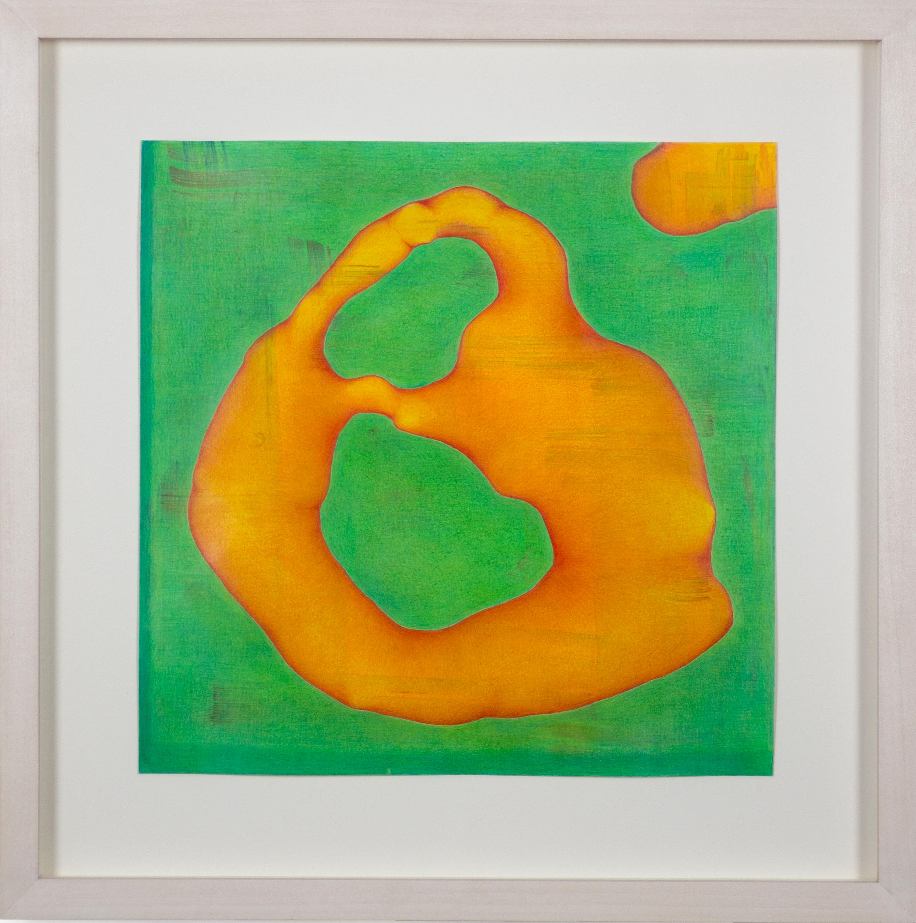 Deborah Sipple Abstract Drawing - Yellow in a Sea of Green