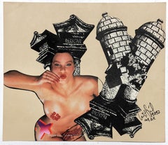 "Collage II" 1992 obra original firmada en técnica mixta sobre papel con fotograbados