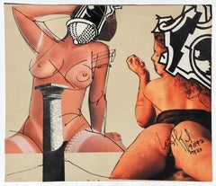 Vintage Luis Miguel Valdes, ¨Collage III¨, 1992, Work on paper, 11.8x13.8 in