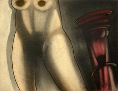 "La Siempre Habana #69" 1994 Original signé Acrylique Fusain Carton 12x15in