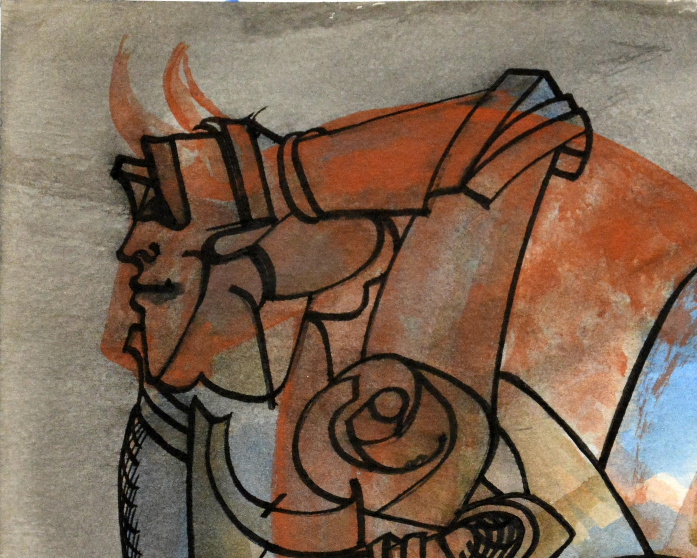 Luis Miguel Valdes, ¨Chac-1¨, 1996, Work on paper, 9.1x11.8 in - Contemporary Art by Luis Miguel Valdes 