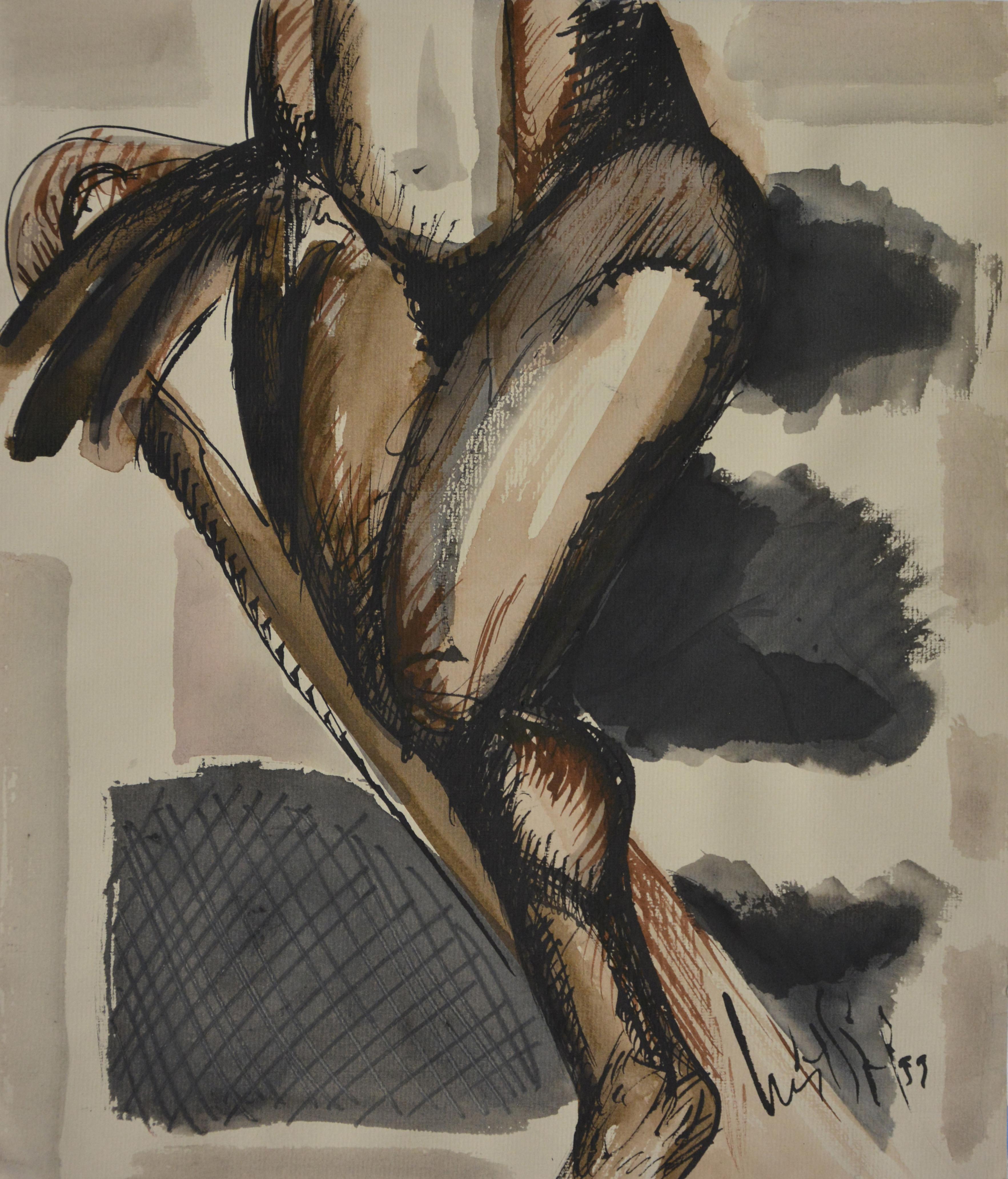 Luis Miguel Valdes, ¨Las piernas¨, 1999, Work on paper, 13.8x11.8 in - Art by Luis Miguel Valdes 