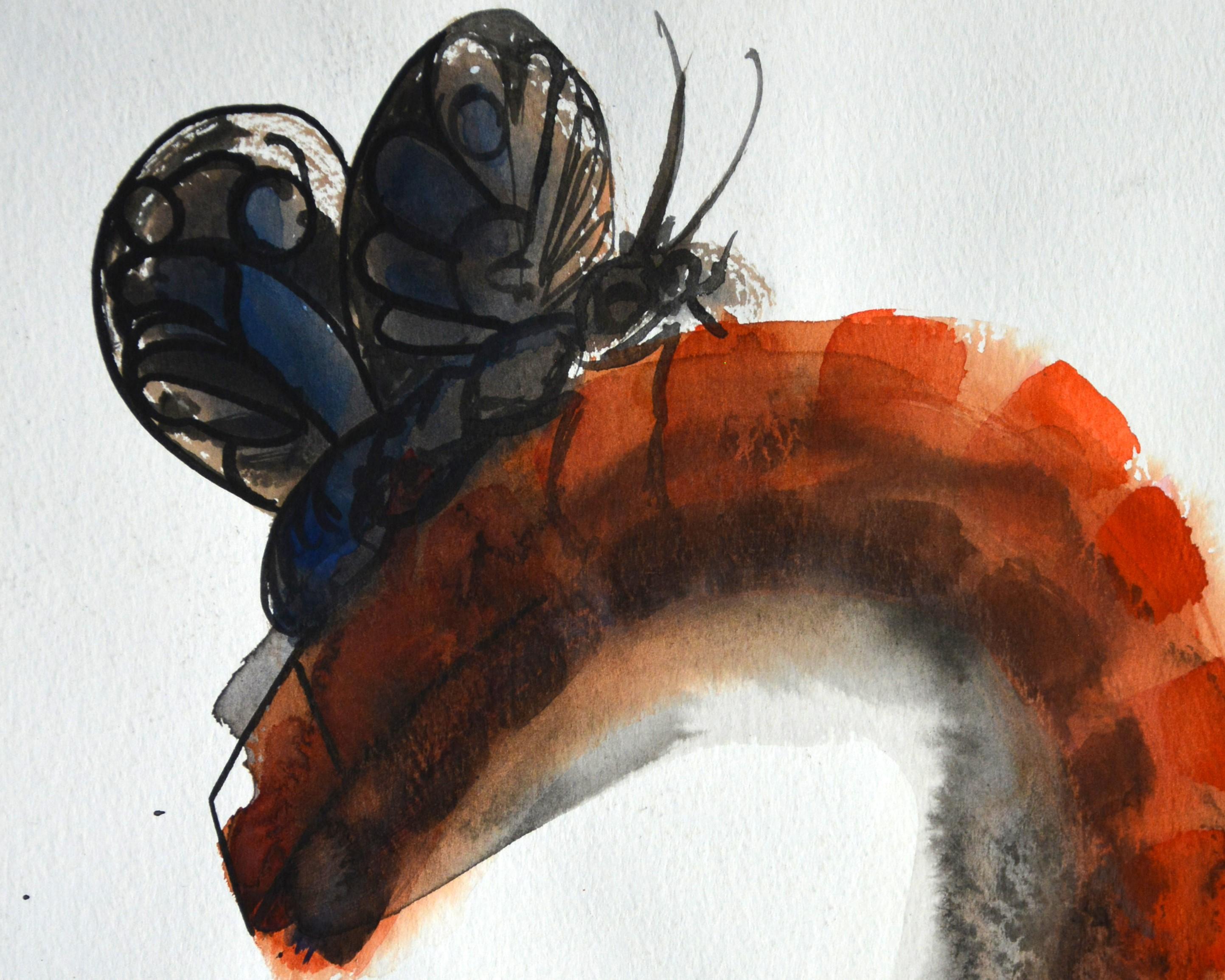 Luis Miguel Valdes, ¨Mariposa-I¨, 1999, Work on paper, 15x11 in - Contemporary Art by Luis Miguel Valdes 