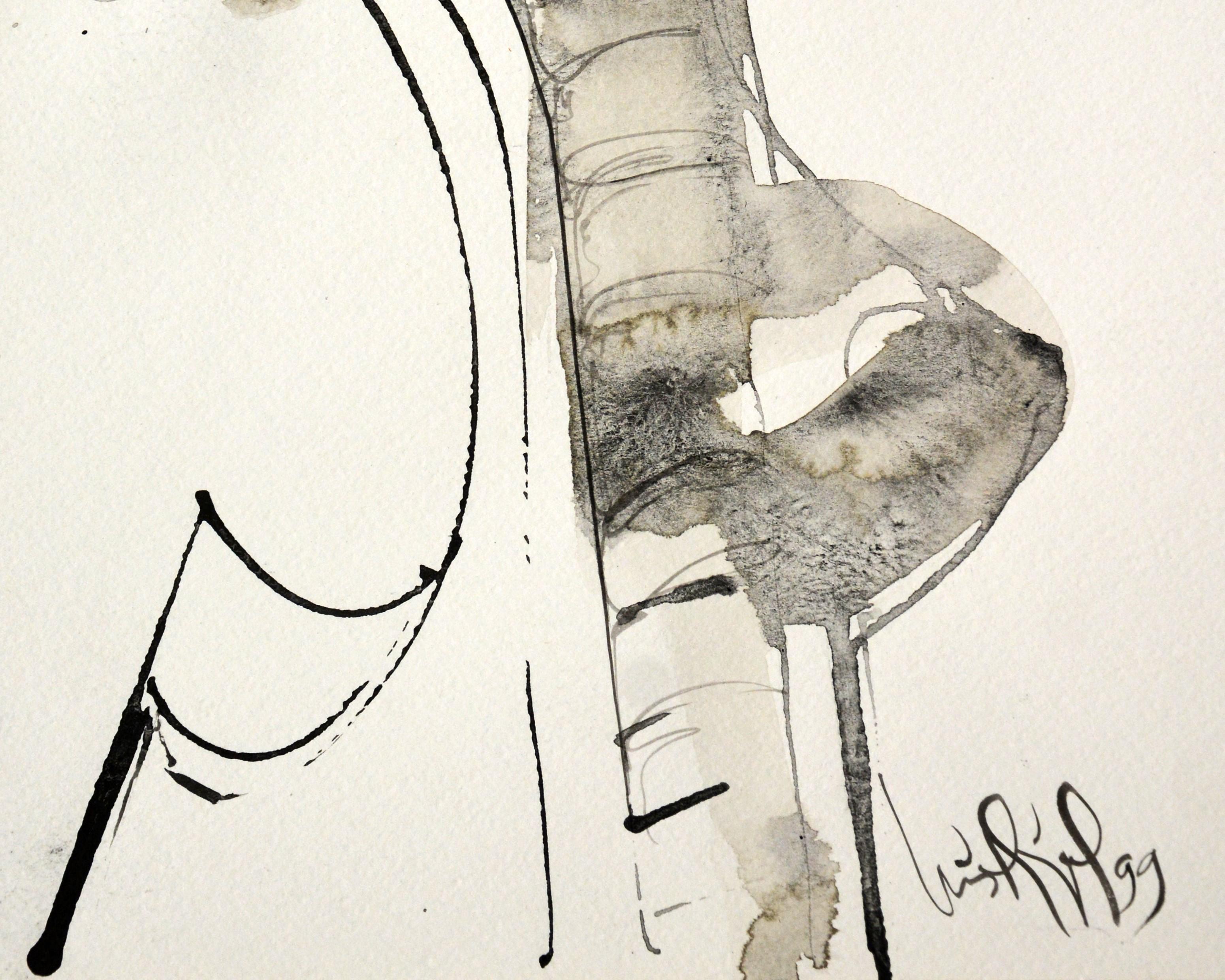 Luis Miguel Valdes, ¨Perfil-2¨, 1999, Work on paper, 15.7x11.8 in - Contemporary Art by Luis Miguel Valdes 