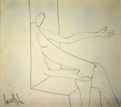 Luis Miguel Valdes, ¨A pura linea¨, 2002, œuvre sur papier, 9.8x11 in