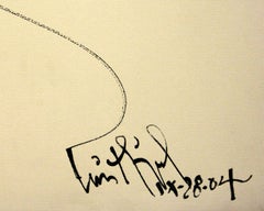 Luis Miguel Valdes, ¨Linea con cara-1¨, 2004, Work on paper, 11.8x13.8 in