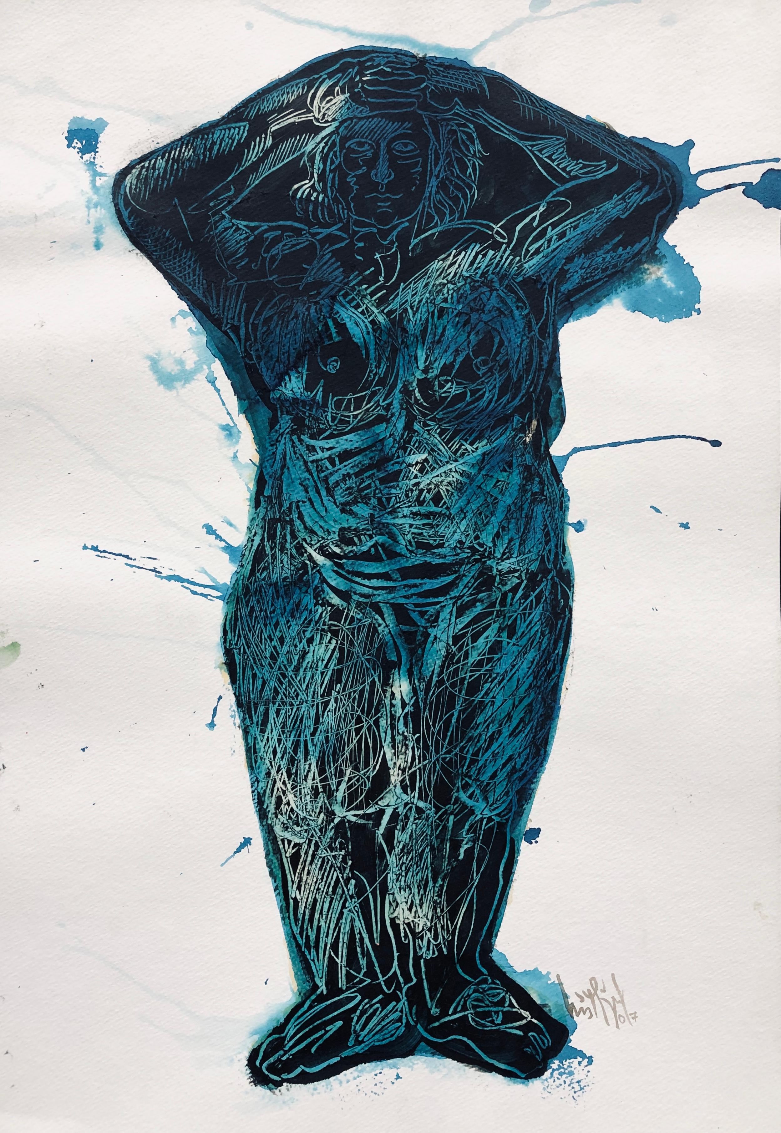 Luis Miguel Valdes, ¨Gorda 9¨, 2007, Work on paper, 21.5x15 in - Art by Luis Miguel Valdes 