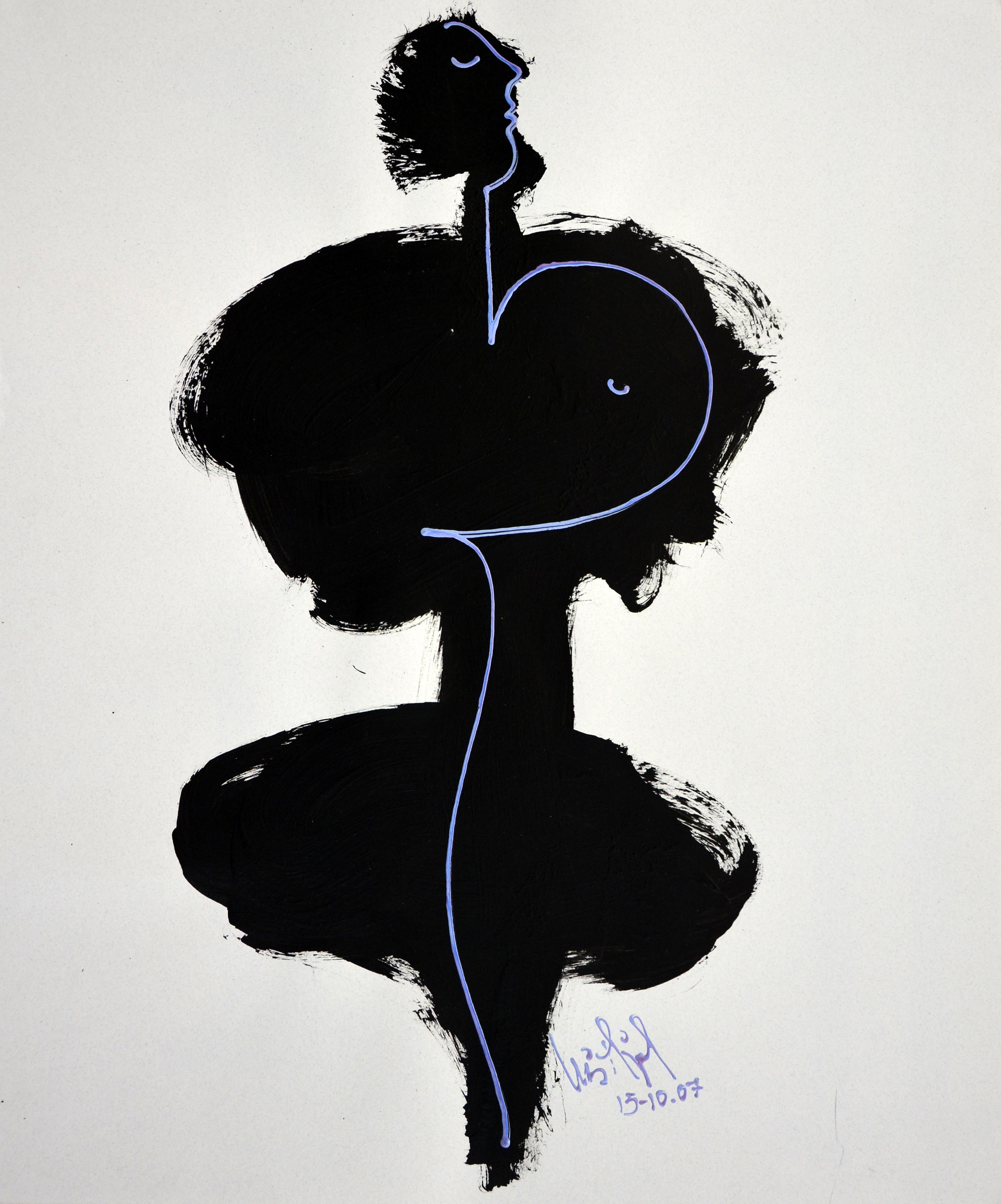 Luis Miguel Valdes, ¨Lilas 5¨, 2007, Work on paper, 22.4x18.7 in - Art by Luis Miguel Valdes 