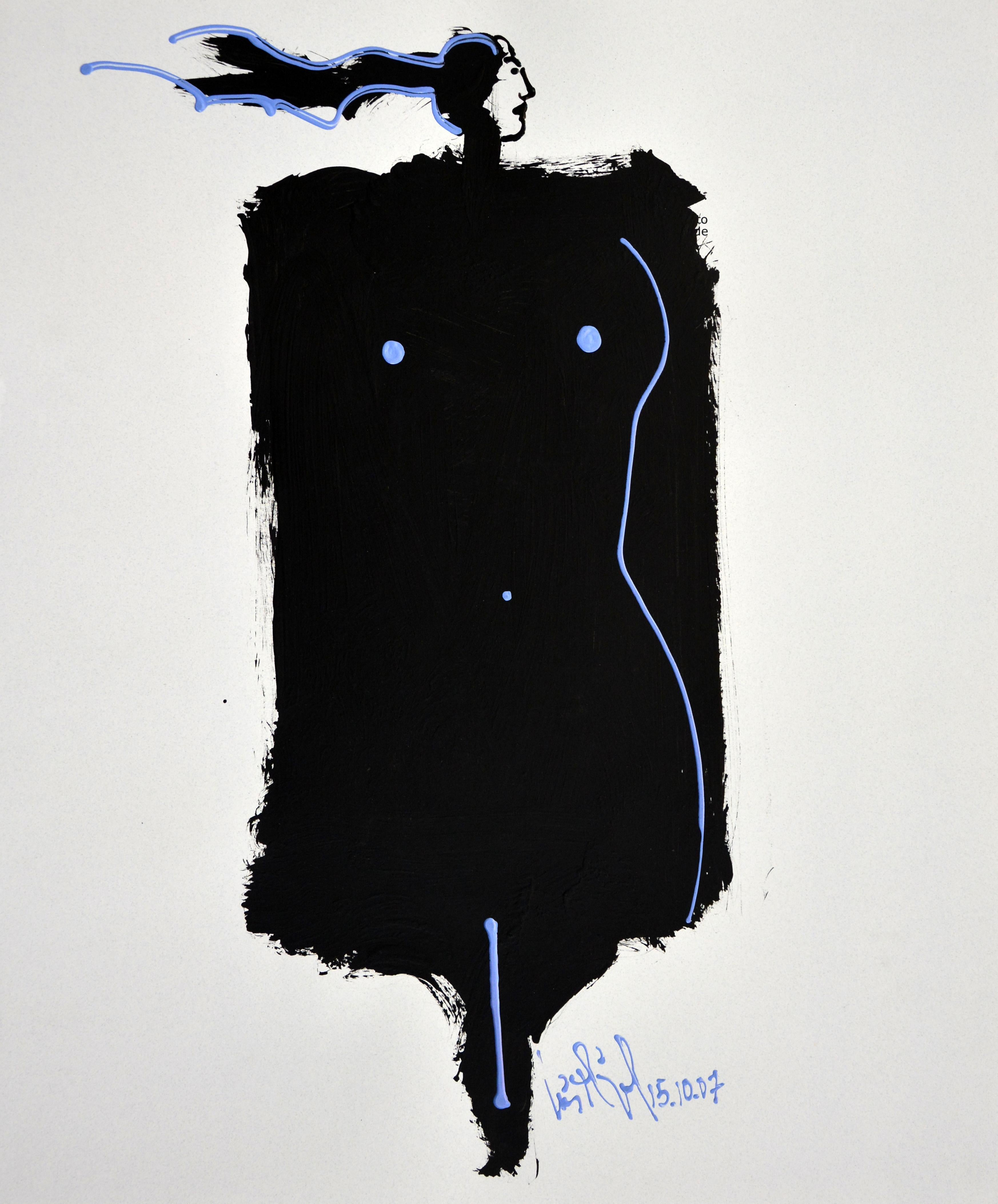 Luis Miguel Valdes, ¨Lilas 6¨, 2007, Arbeit auf Papier, 22.4x18.7 in – Art von Luis Miguel Valdes 
