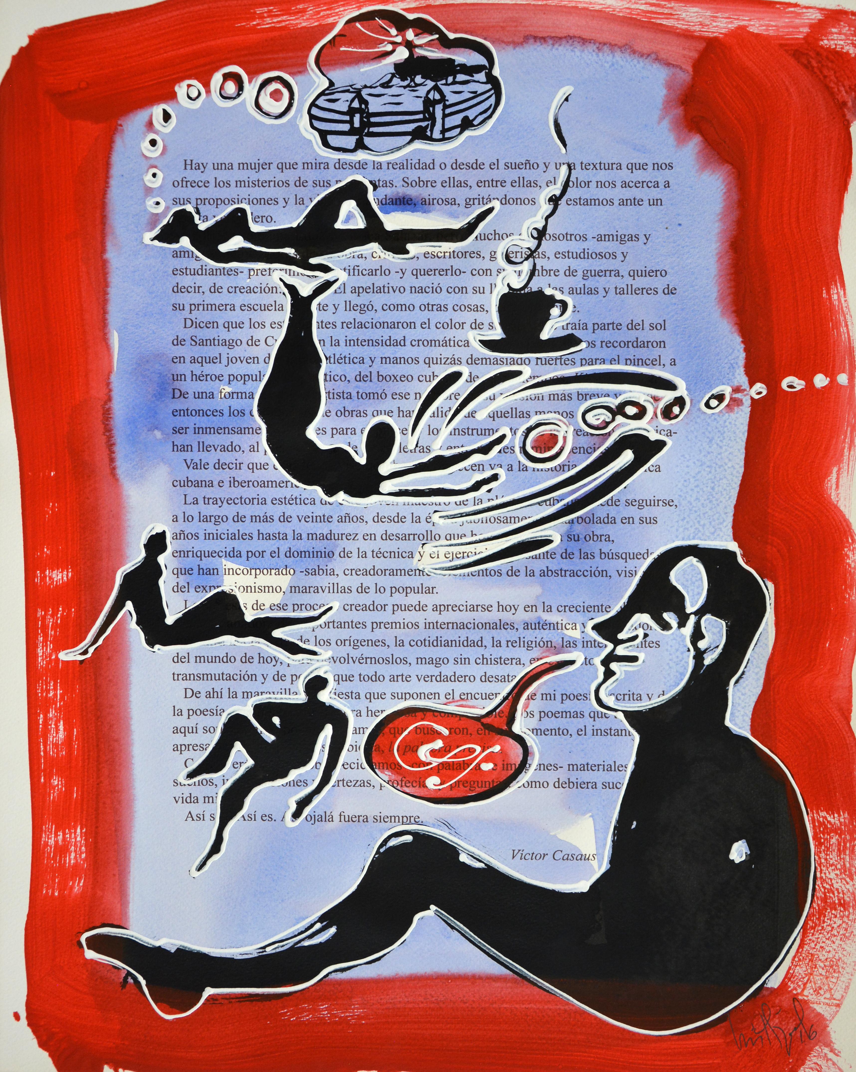 Luis Miguel Valdes, ¨Mira¨, 2016, Arbeit auf Papier, 20,9x16,5 in – Art von Luis Miguel Valdes 