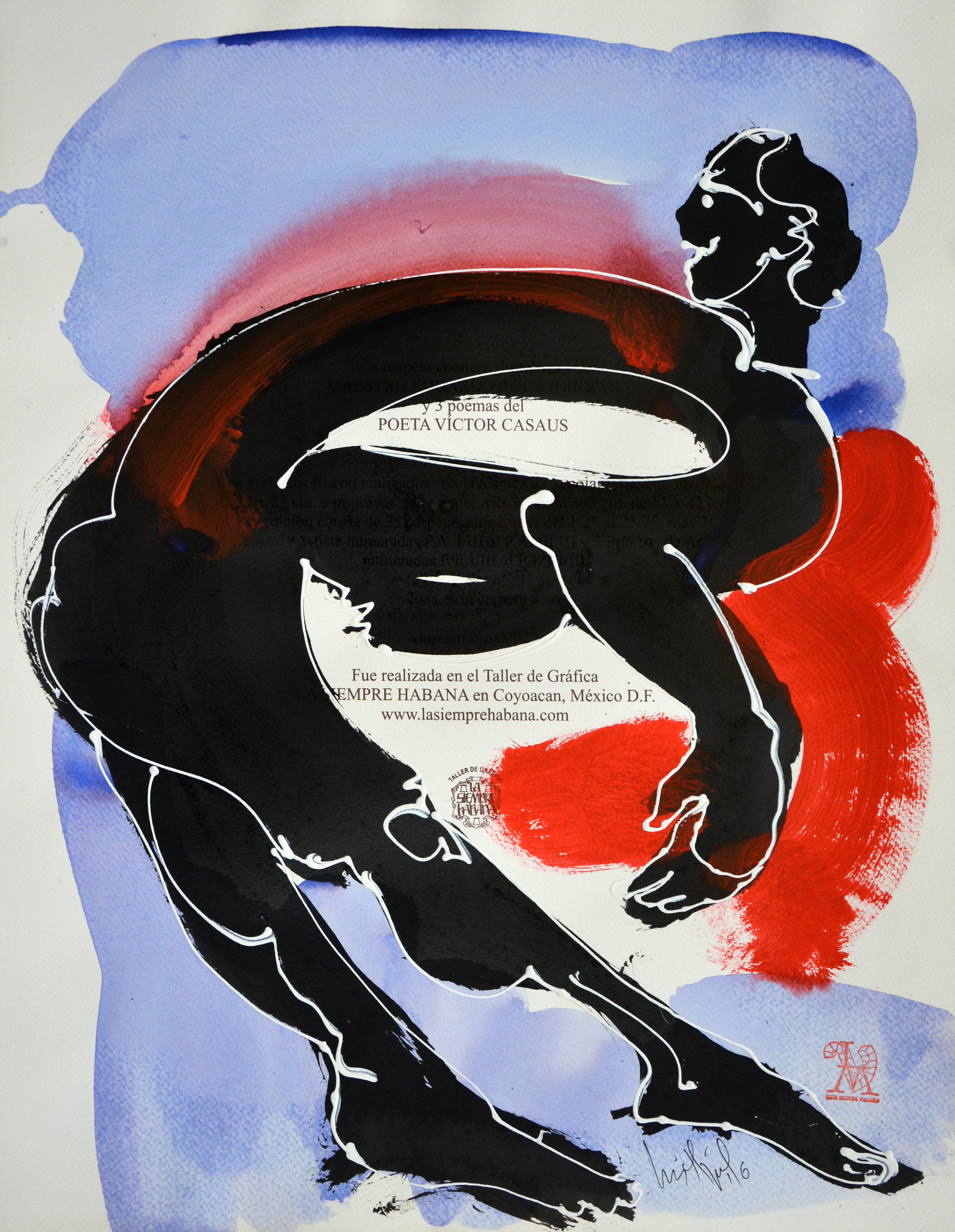 Luis Miguel Valdes  Figurative Art - Luis Miguel Valdes, ¨Taller¨, 2016, Work on paper, 20.9x16.5 in
