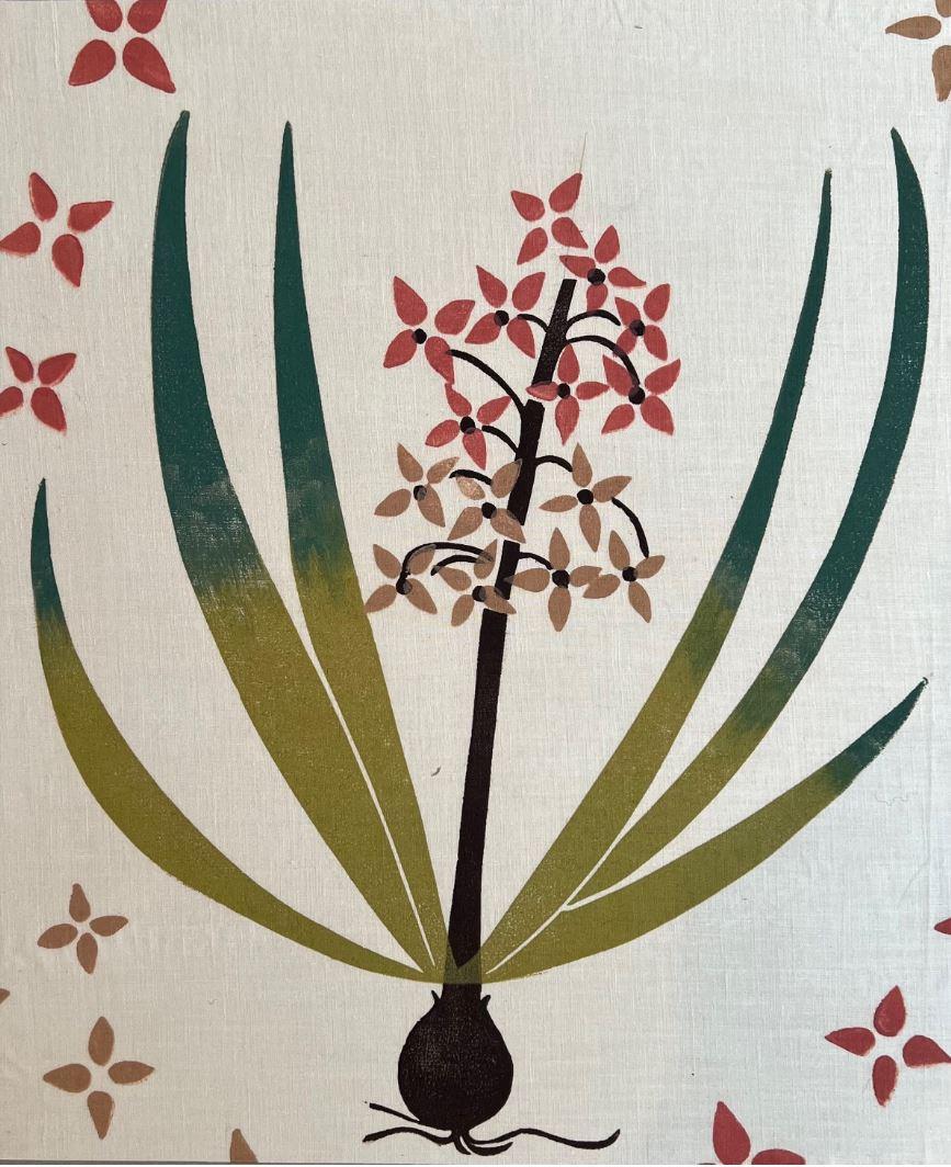 Milwaukee Handicraft Project, Applied Design Blockprinted Textiles Volume VI Supplement, c. 1935 - 1942, dodici disegni stampati a blocchi su lino, le immagini sono di varie dimensioni, ognuna è montata nella sua cartella originale che misura 24 x