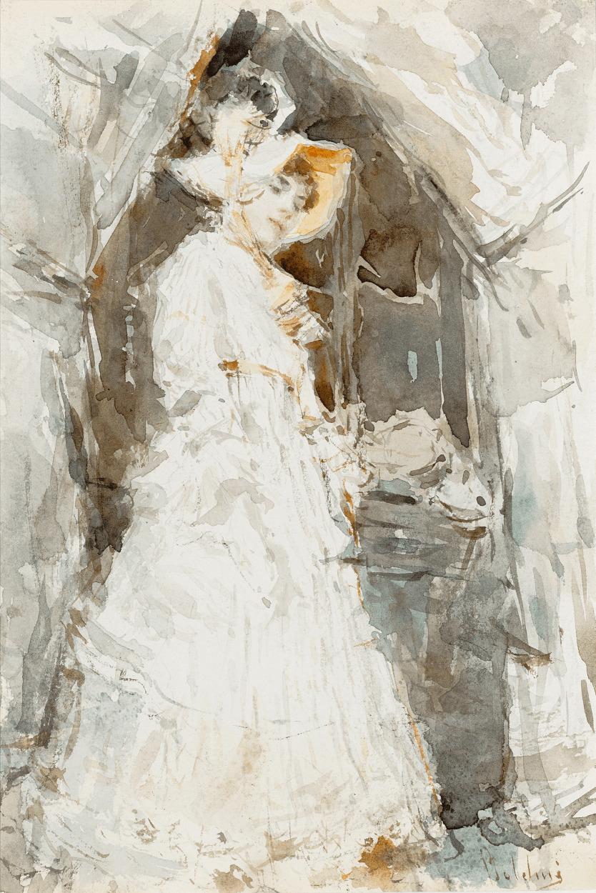 Giovanni Boldini Portrait - Lady in a White Dress
