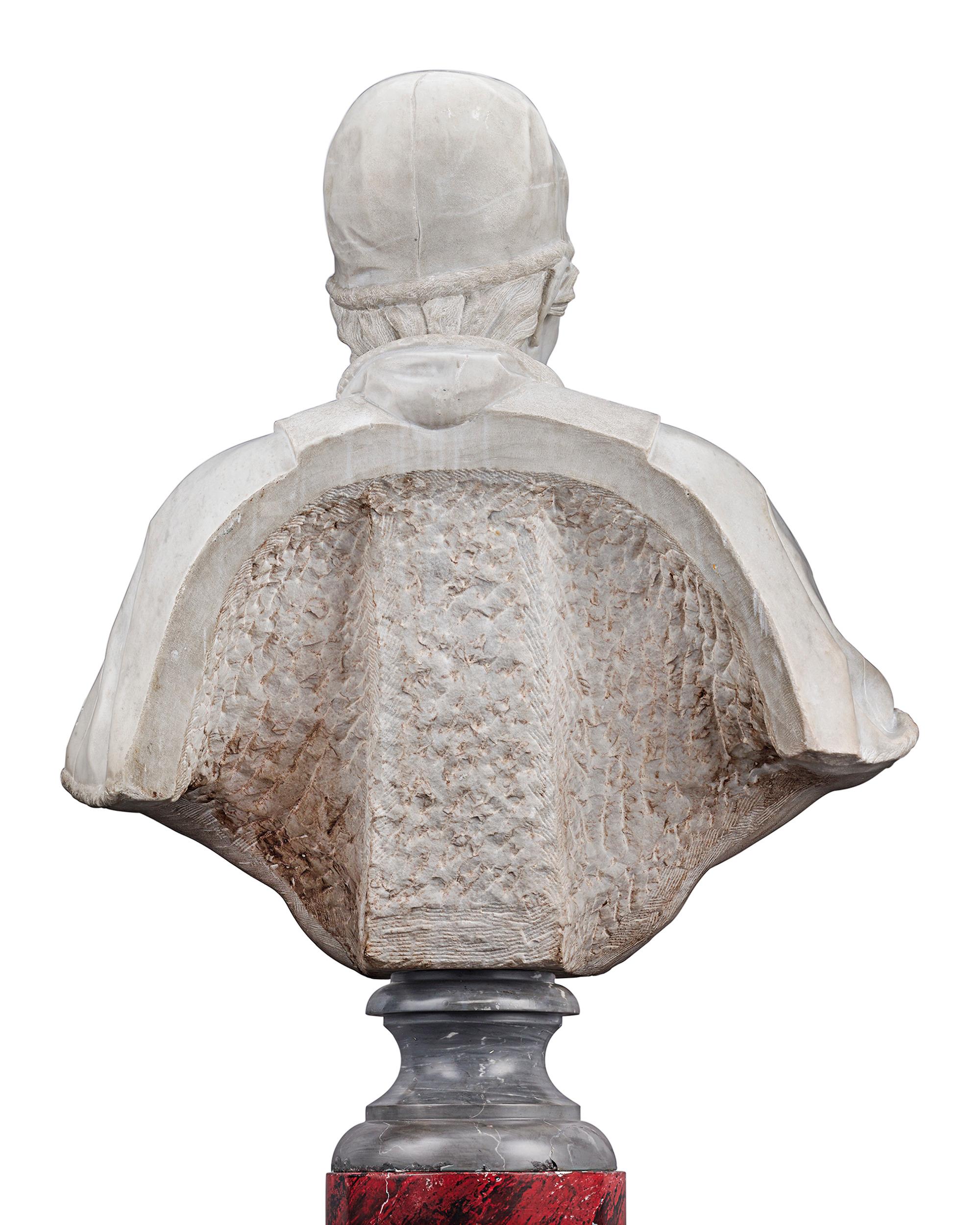 Bust of Pope Innocent XI Odescalchi by Domenico Guidi For Sale 1